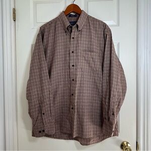 Pendleton Men's Tan Checkered Button Down Shirt